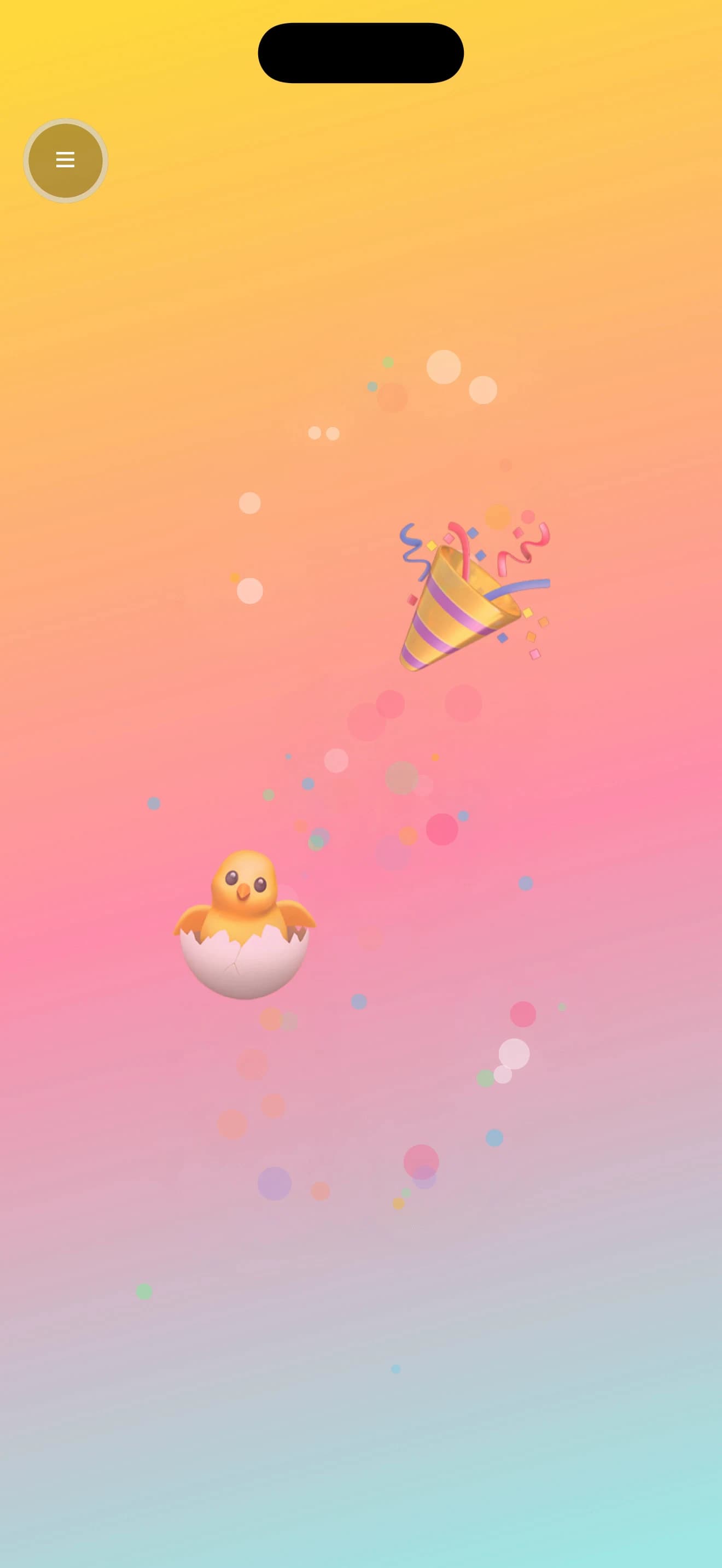 Confetti, emoji and a glowing trail bursting across the screen during free play