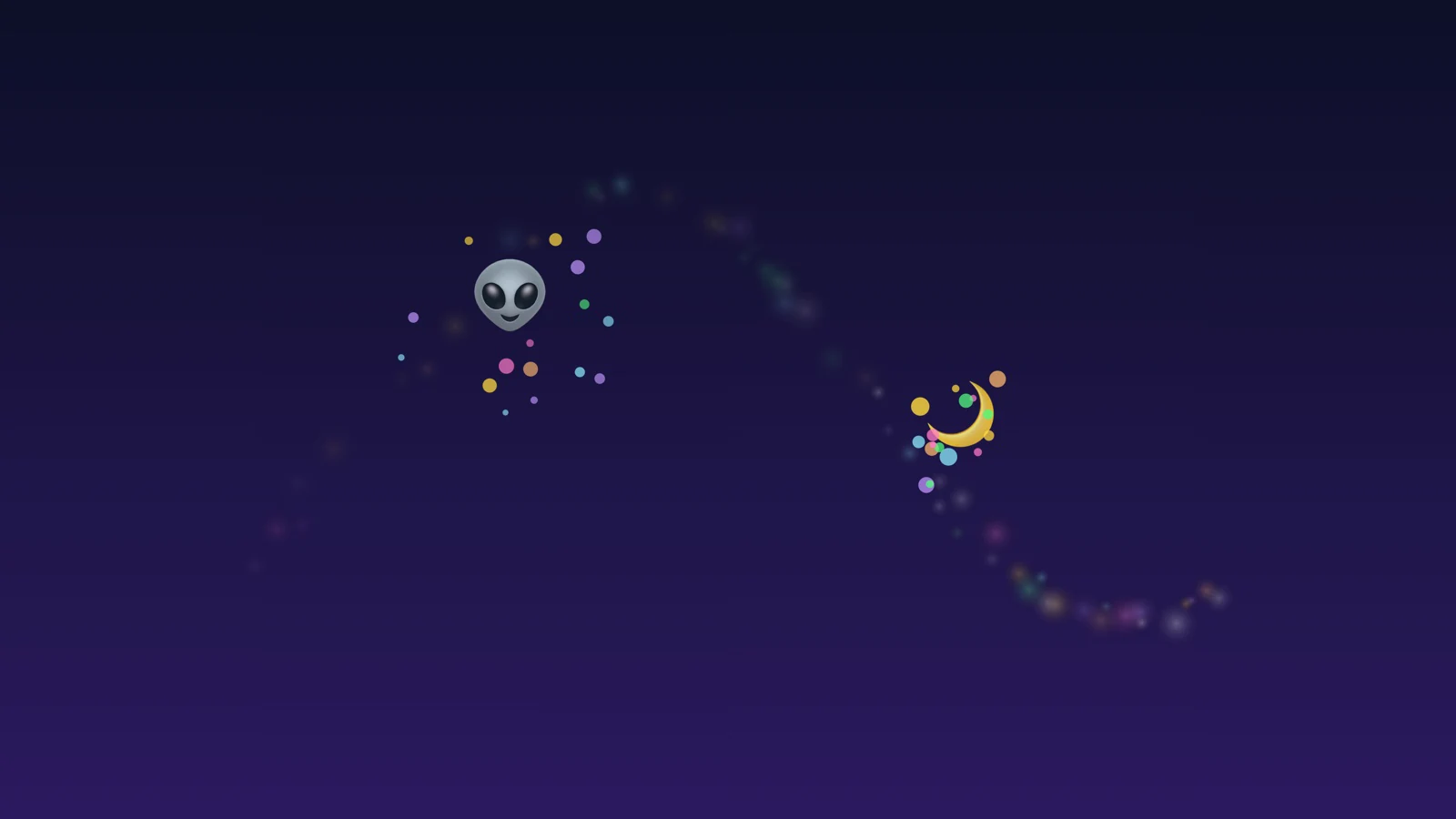 Speech Smash space theme: rocket and planet bursts on a night sky