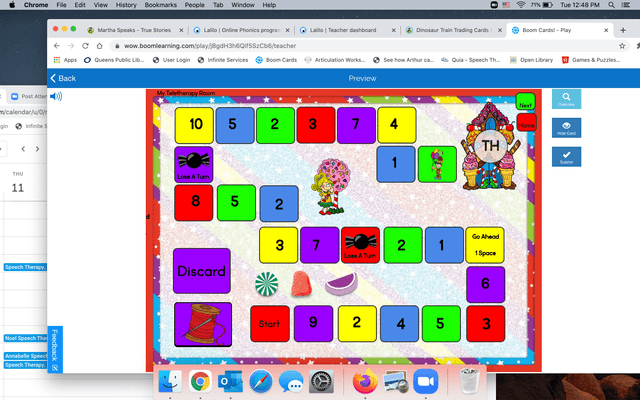 Candy Craze Gameboards: Articulation (TH) BOOM Cards Deck by My Teletherapy Room
