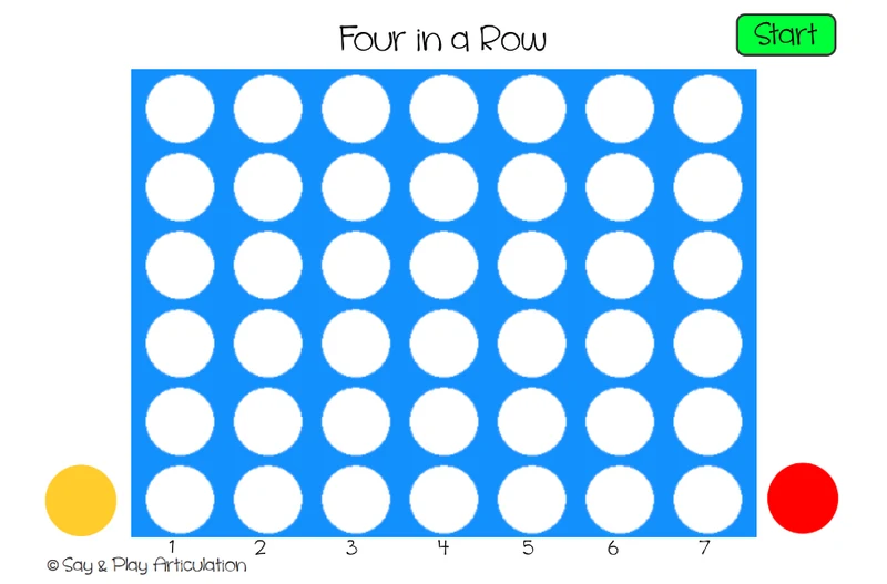 Four in a Row BOOM Card Deck by Say & Play Articulation