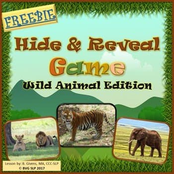 Vocabulary Hide and Reveal Game (free version) by BVG SLP