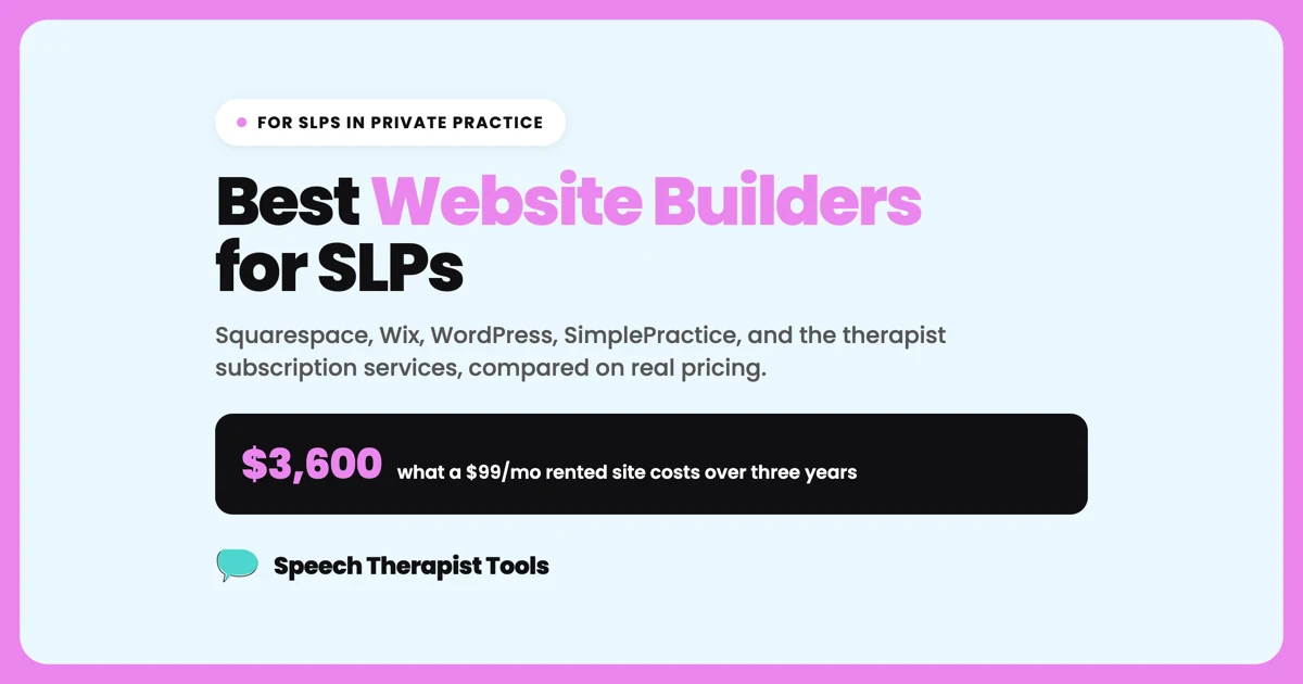Best Website Builders for SLPs: What Works and What It Costs