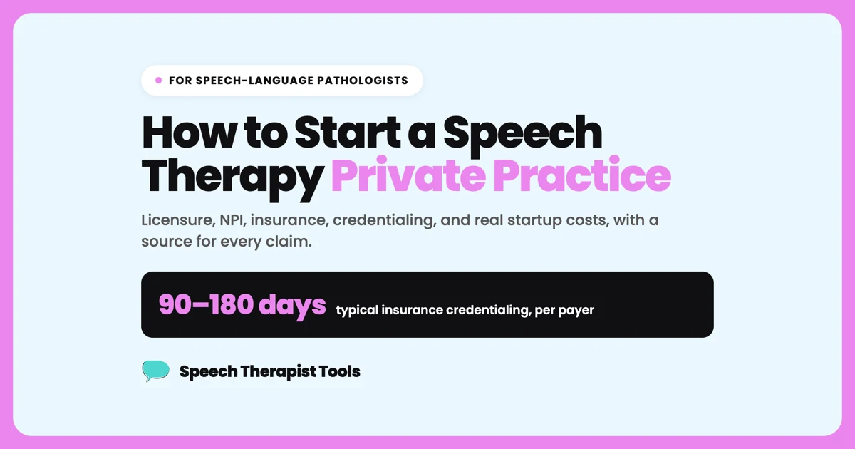 How to Start a Speech Therapy Private Practice