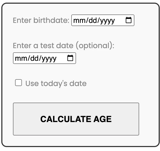 Chronological Age Calculator by Speech Therapist Tools