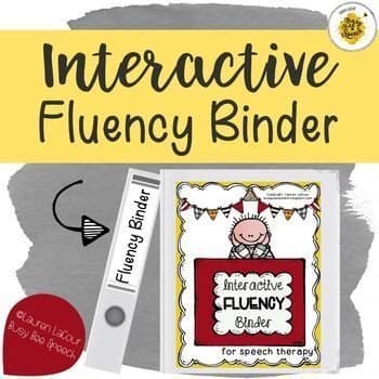Interactive Fluency Binder for Speech Therapy by Busy Bee Speech
