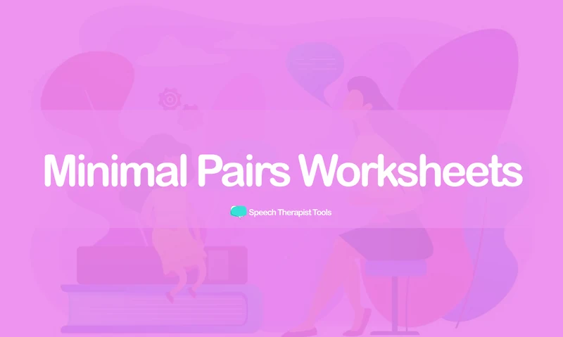 Minimal Pairs Speech Therapy Worksheets by Speech Therapist Tools