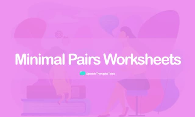 Minimal Pairs Speech Therapy Worksheets by Speech Therapist Tools