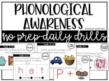 Phonological Awareness Daily Drills Sample from Teach from A to Z