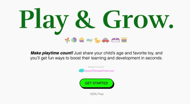Play & Grow by SpeechTherapistTools.com