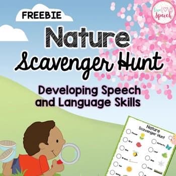 Speech and Language Nature Scavenger Hunt by Kristine Lamb