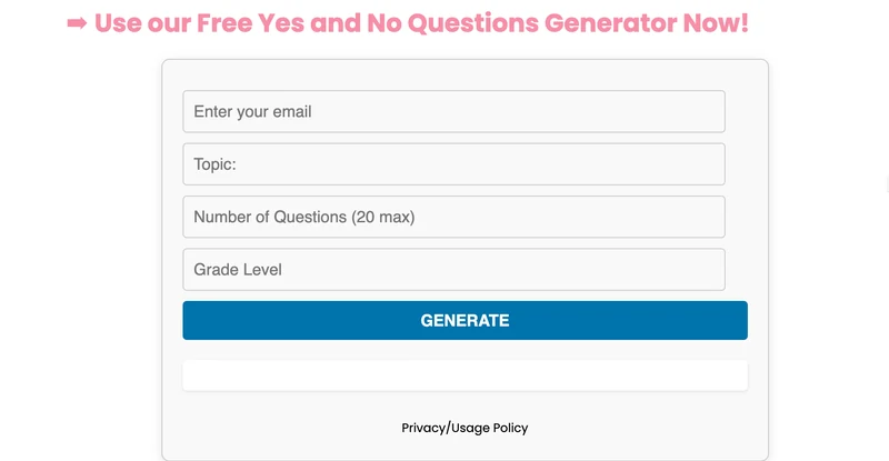 Yes/No Questions
