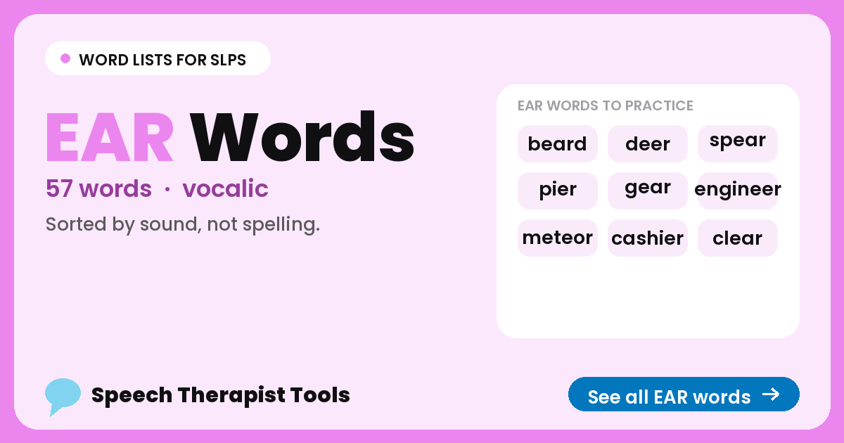 EAR words
