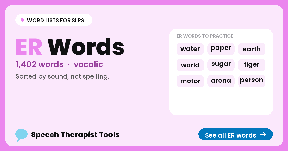 ER words