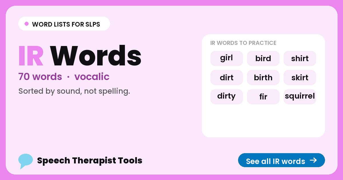 IR words