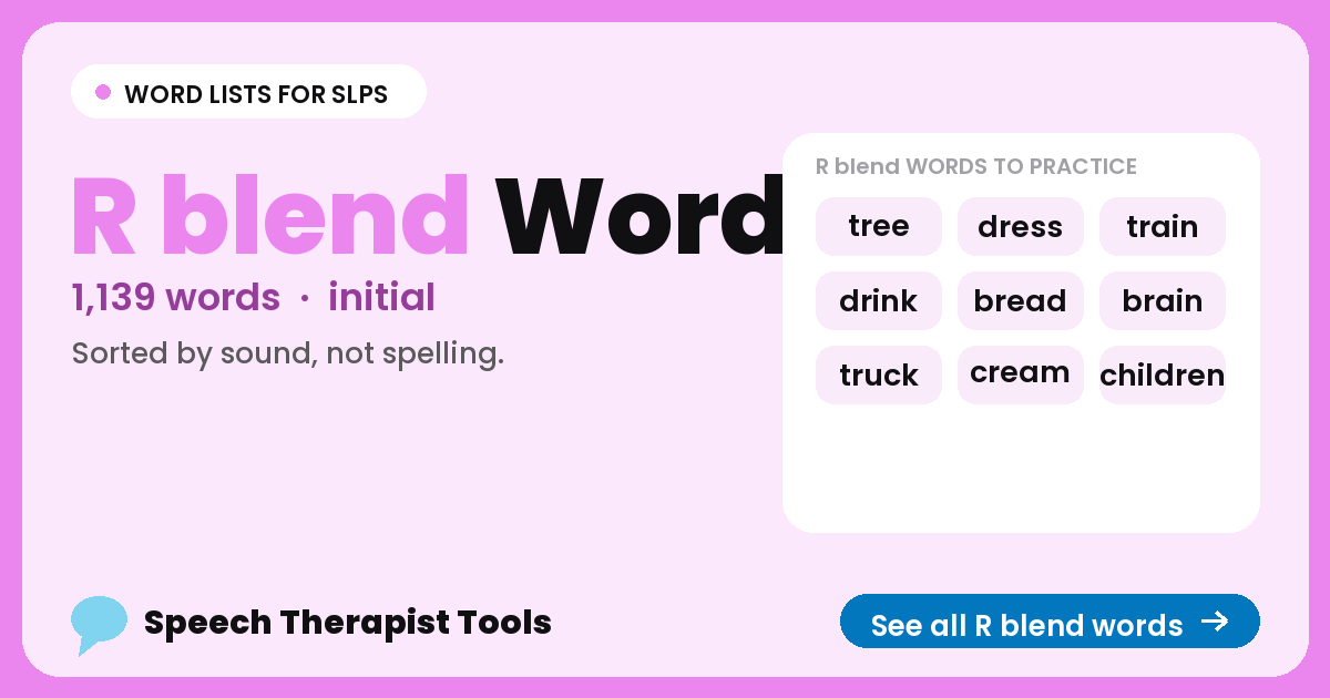 R blend words