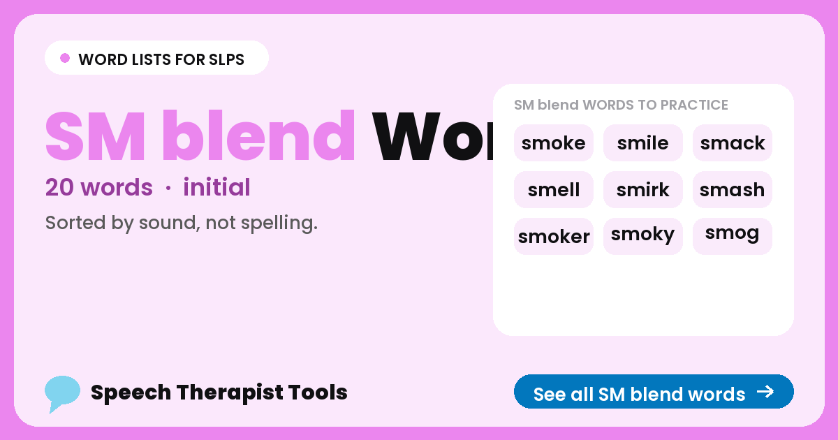 SM blend words