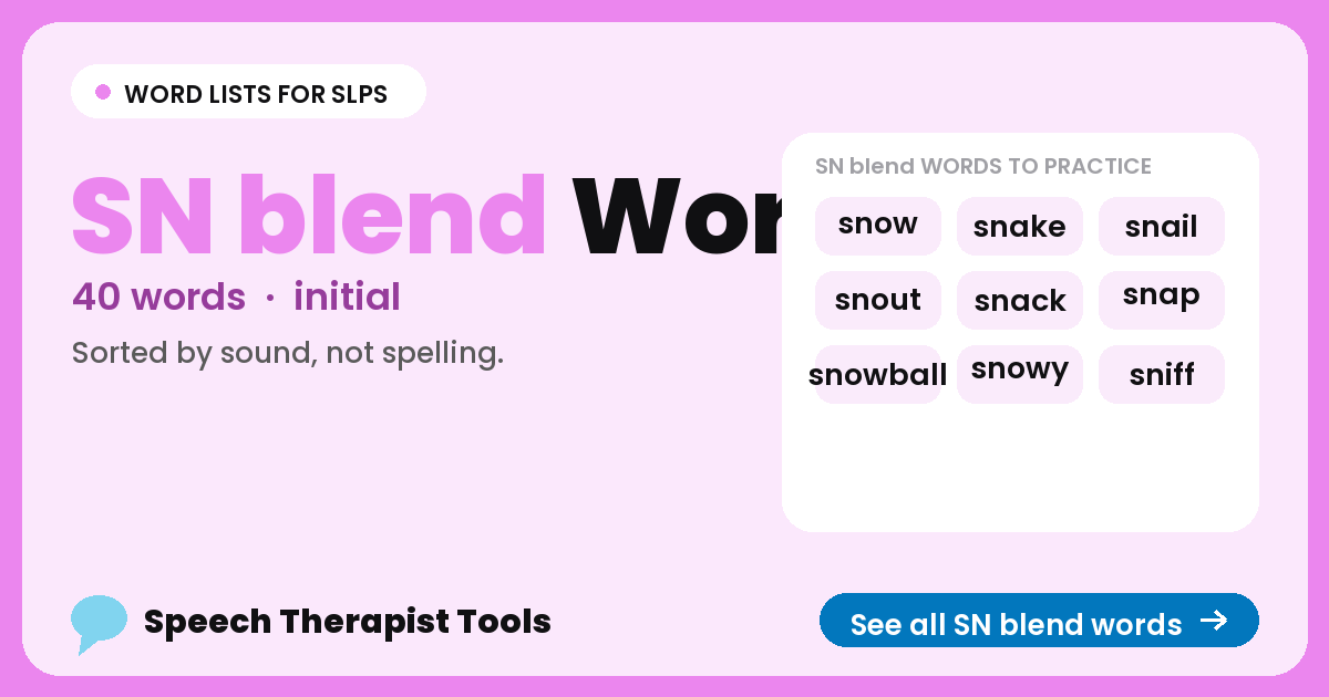 SN blend words