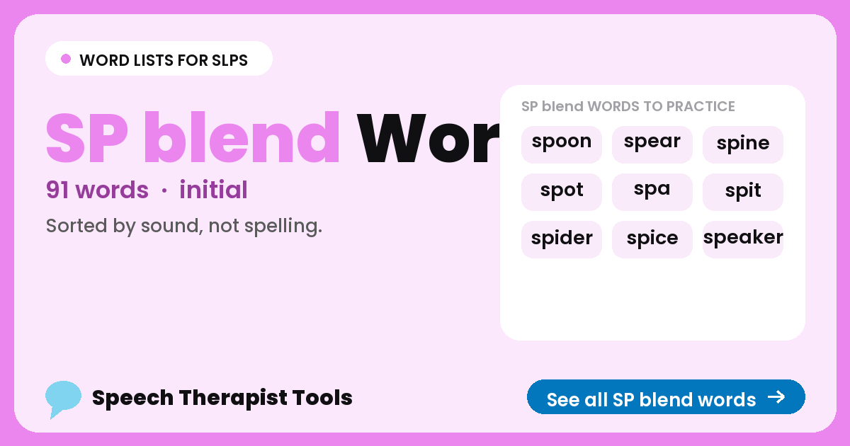 SP blend words