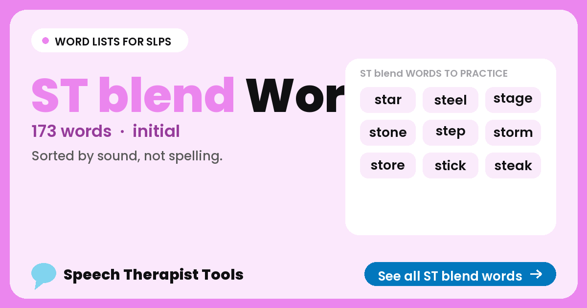 ST blend words