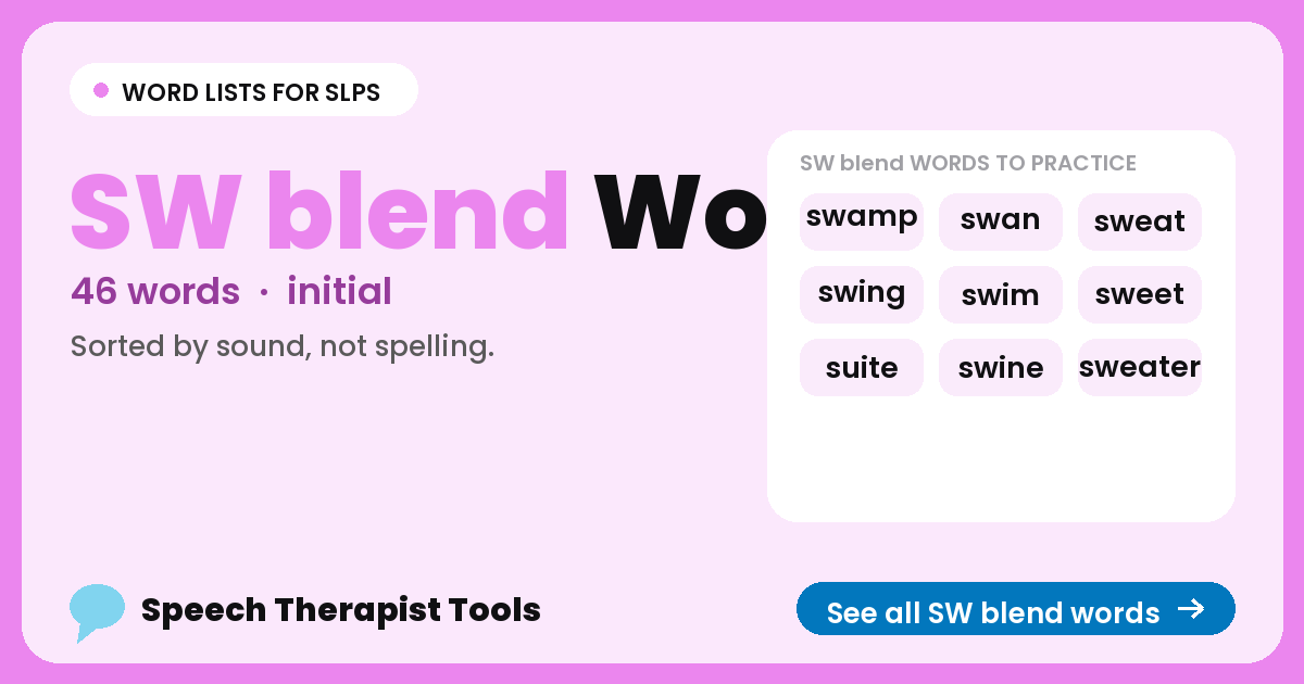 SW blend words