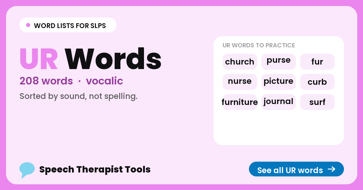 UR words
