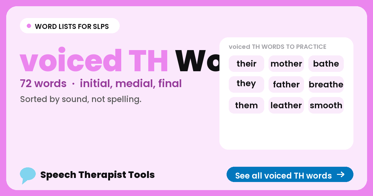 voiced TH words