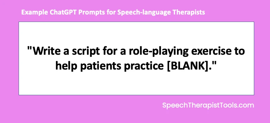 ChatGPT prompt example: writing a role-playing script for communication practice